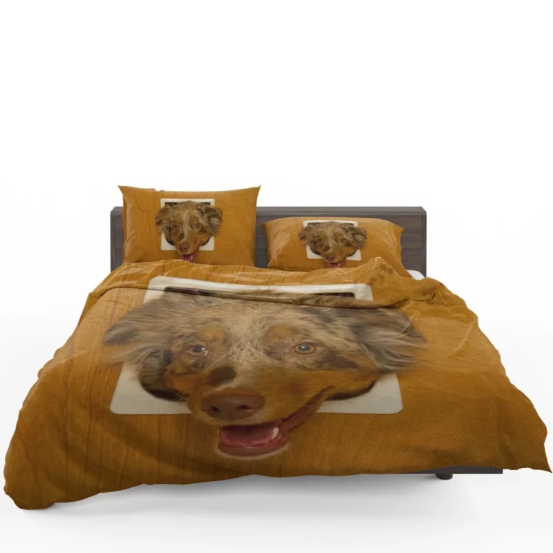 Australian Shepherd Captivating Headshot Bedding Set