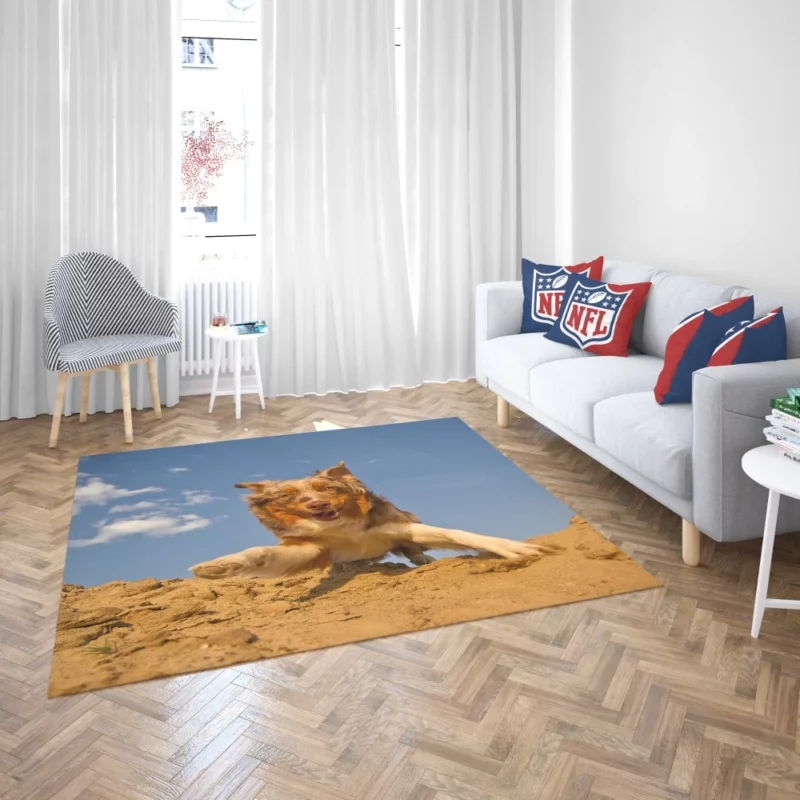 Australian Shepherd Desert Sprint Rug 2