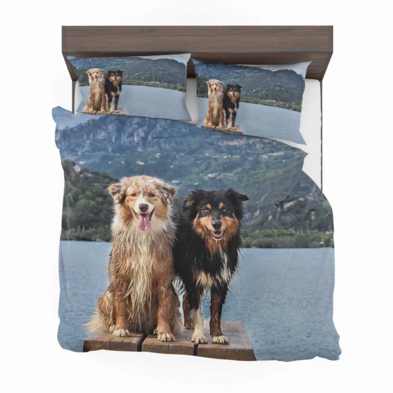 Australian Shepherd Lake Adventure Bedding Set 1