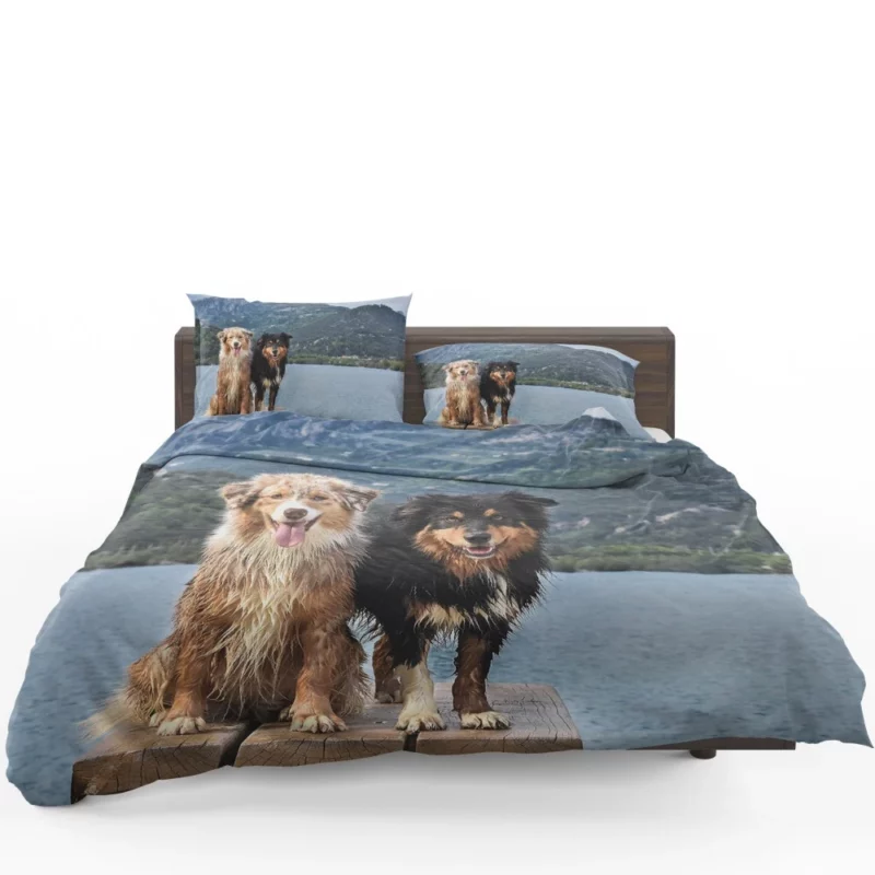 Australian Shepherd Lake Adventure Bedding Set