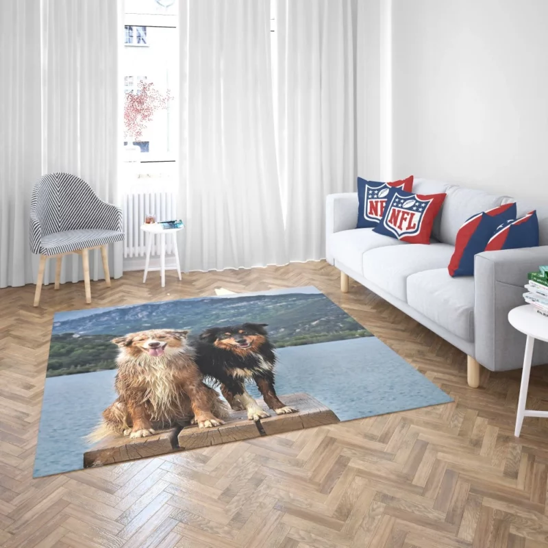 Australian Shepherd Lake Adventure Rug 2