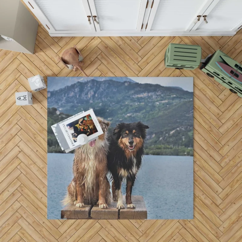 Australian Shepherd Lake Adventure Rug