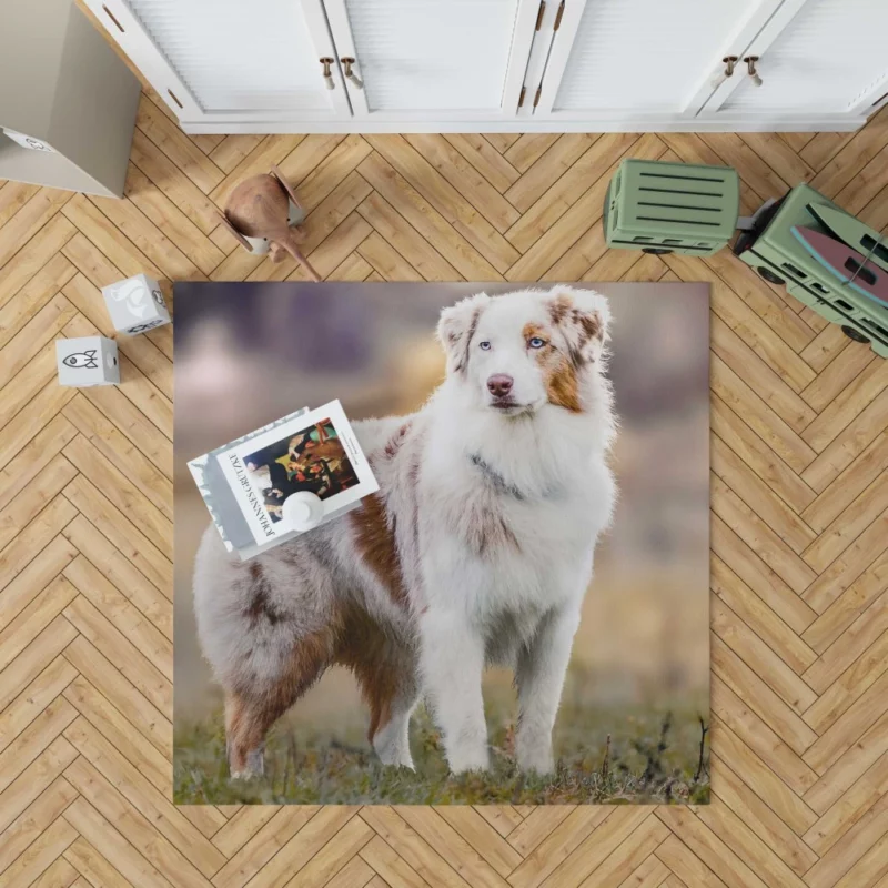 Australian Shepherd Loyal Charm Fuzzy Partner Rug