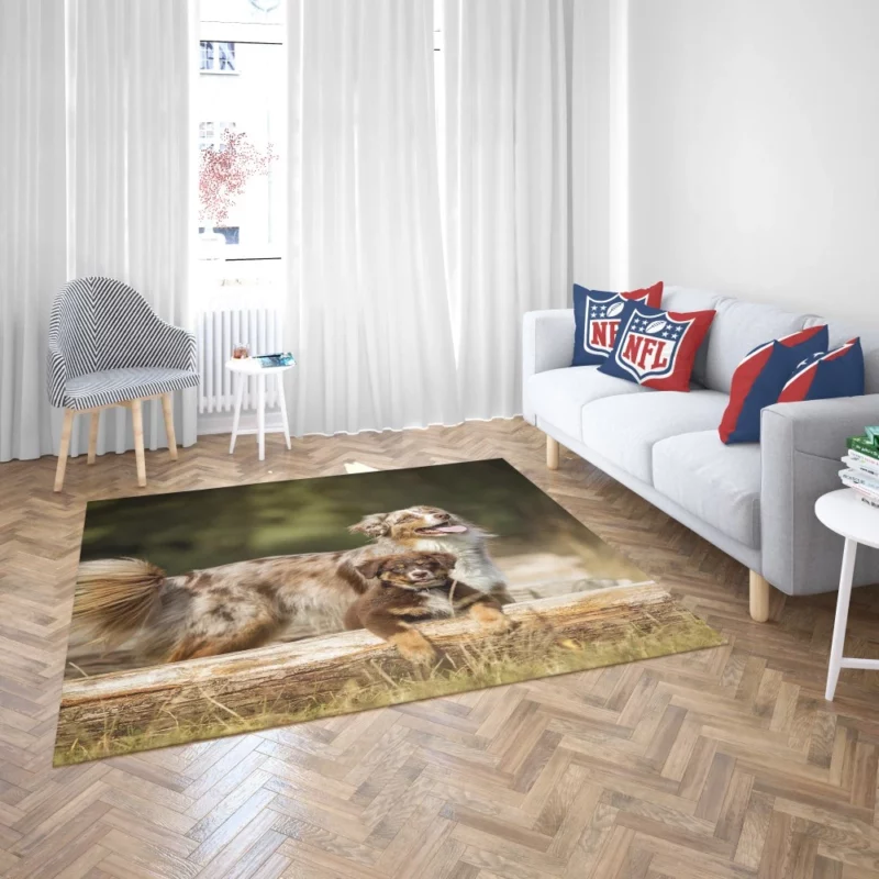 Australian Shepherd Playful Innocence Rug 2