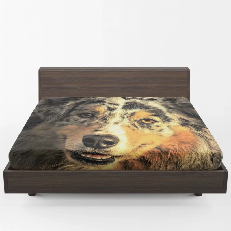 Australian Shepherd Playful Persona Fitted Sheet