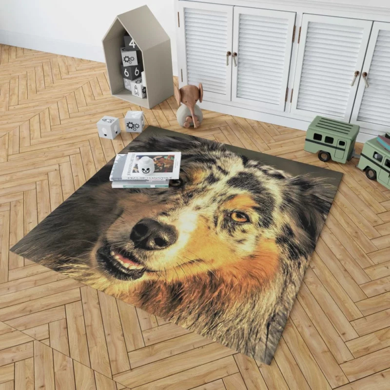 Australian Shepherd Playful Persona Rug 1