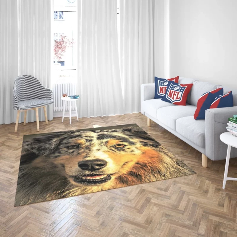 Australian Shepherd Playful Persona Rug 2