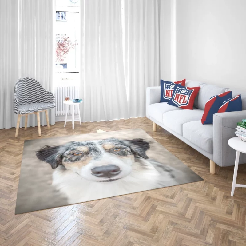 Australian Shepherd Playful Spirit Furry Dynamo Rug 2