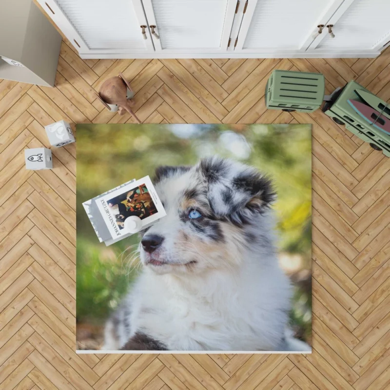 Australian Shepherd Pup Joy Baby Bliss Rug