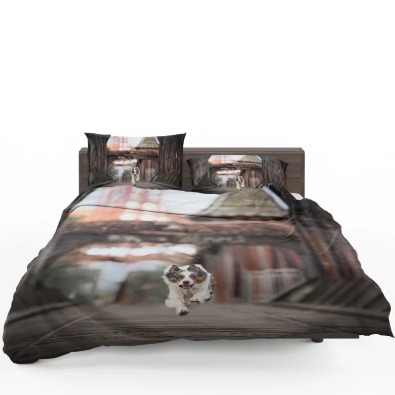 Australian Shepherd Puppy by Golden Gate Bridge Bedding Set