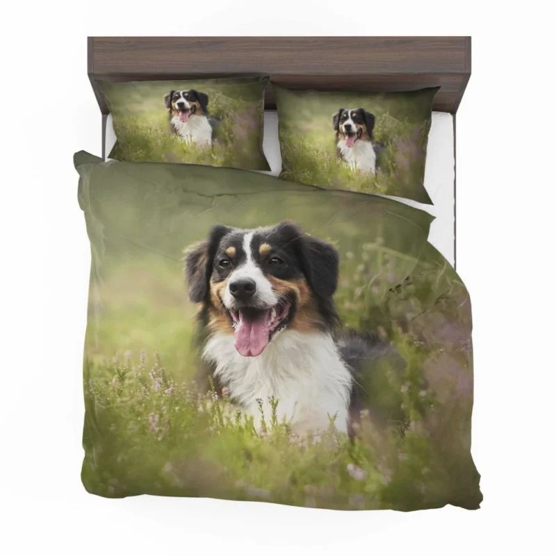 Australian Shepherd in Nature Blur Bedding Set 1