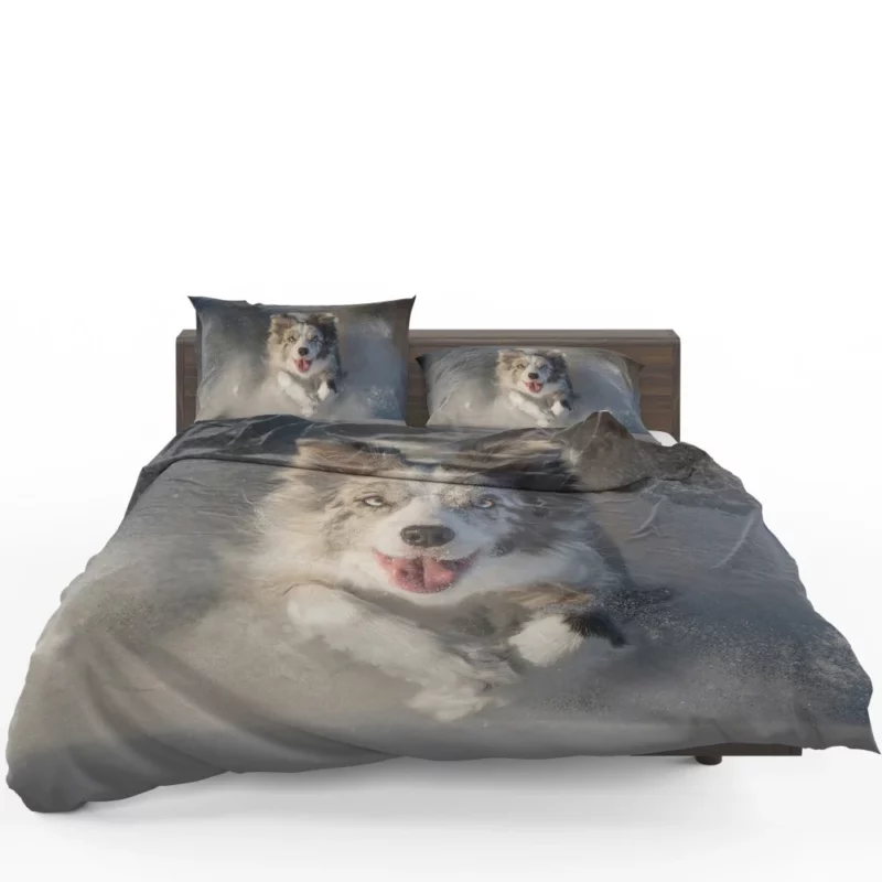 Australian Shepherd in Snowy Serenity Bedding Set