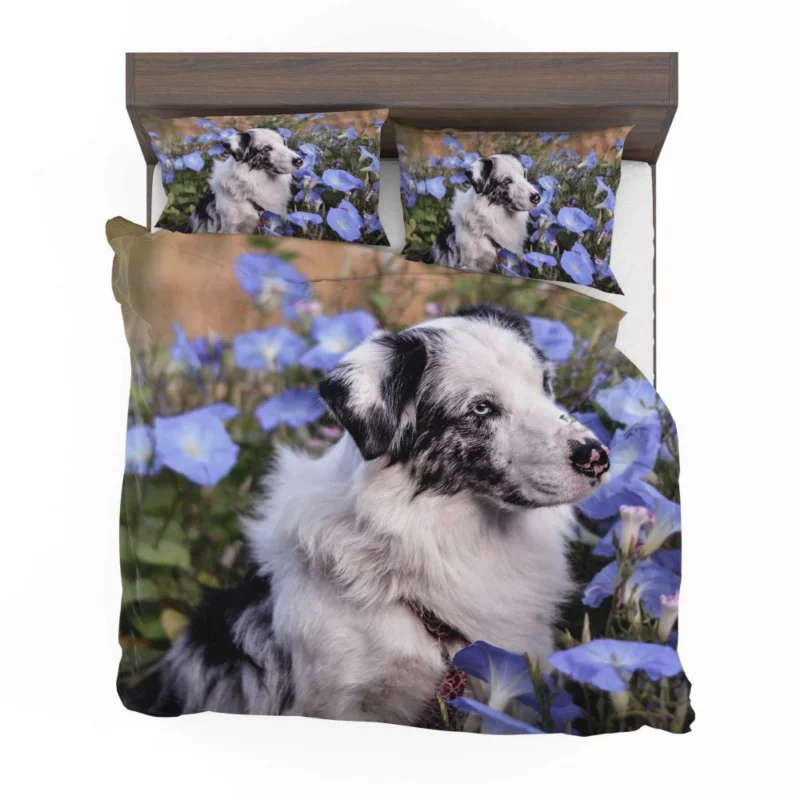 Australian Shepherd with Nature Bloom Bedding Set 1