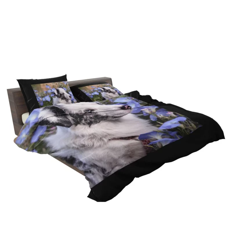 Australian Shepherd with Nature Bloom Bedding Set 2