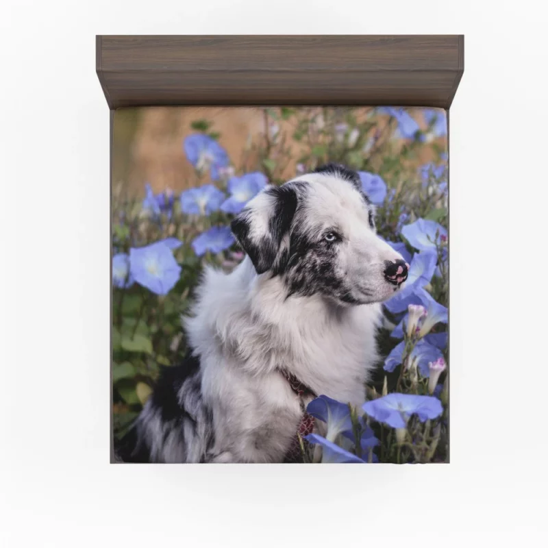 Australian Shepherd with Nature Bloom Fitted Sheet 1