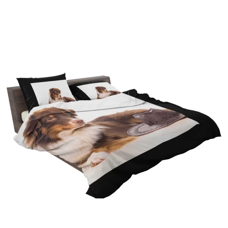 Australian Shepherd with Whimsical Hat Bedding Set 2