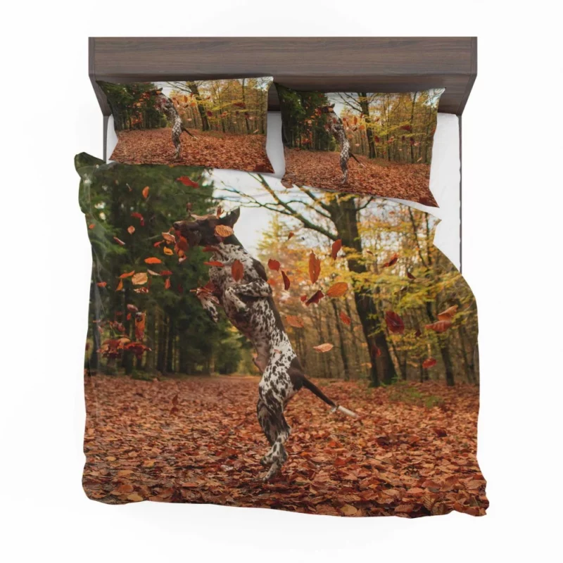 Autumn Leap of German Shorthaired Pointer Bedding Set 1