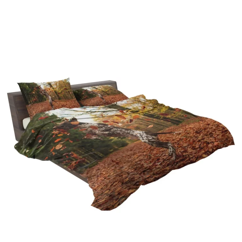 Autumn Leap of German Shorthaired Pointer Bedding Set 2