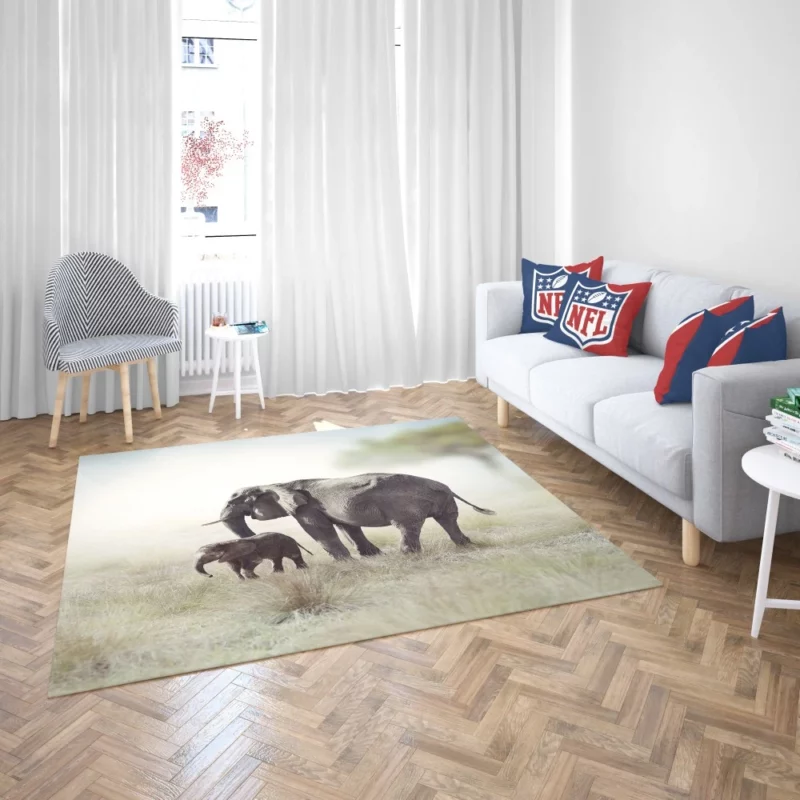 Baby African Elephant Wild Innocence Rug 2