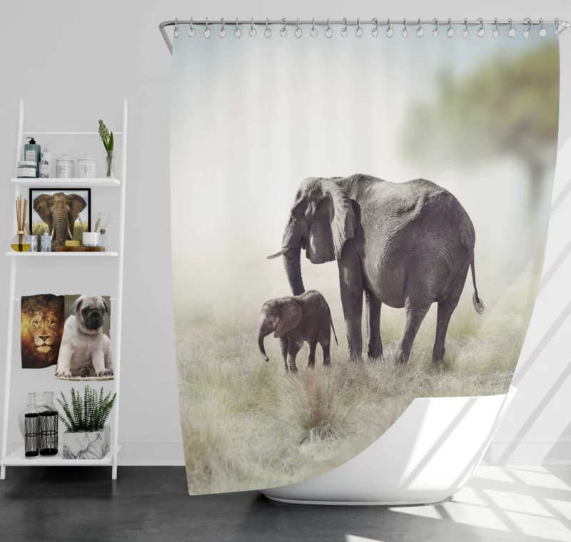 Baby African Elephant Wild Innocence Shower Curtain