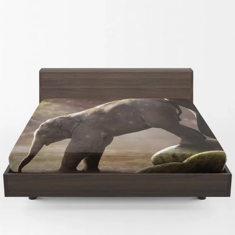 Baby Elephant Adorable Innocence Fitted Sheet