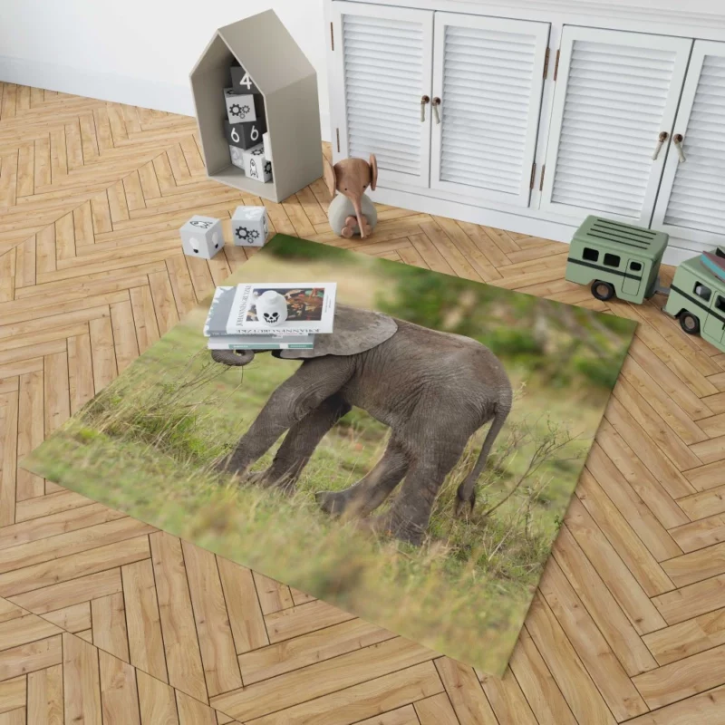 Baby Elephant Enigmatic Innocence Rug 1