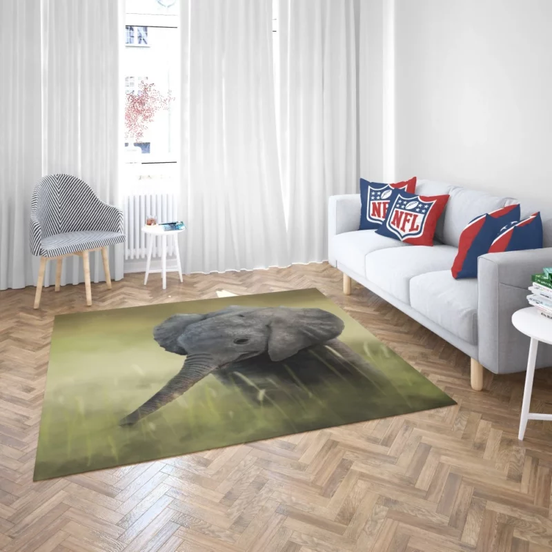 Baby Elephant Majestic Wonder Rug 2