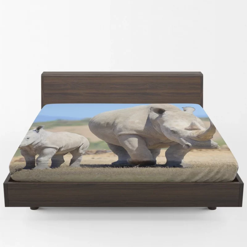 Baby Rhino Playful Adventure Fitted Sheet