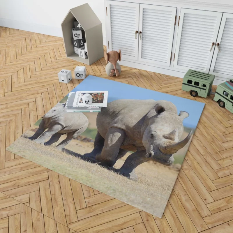 Baby Rhino Playful Adventure Rug 1