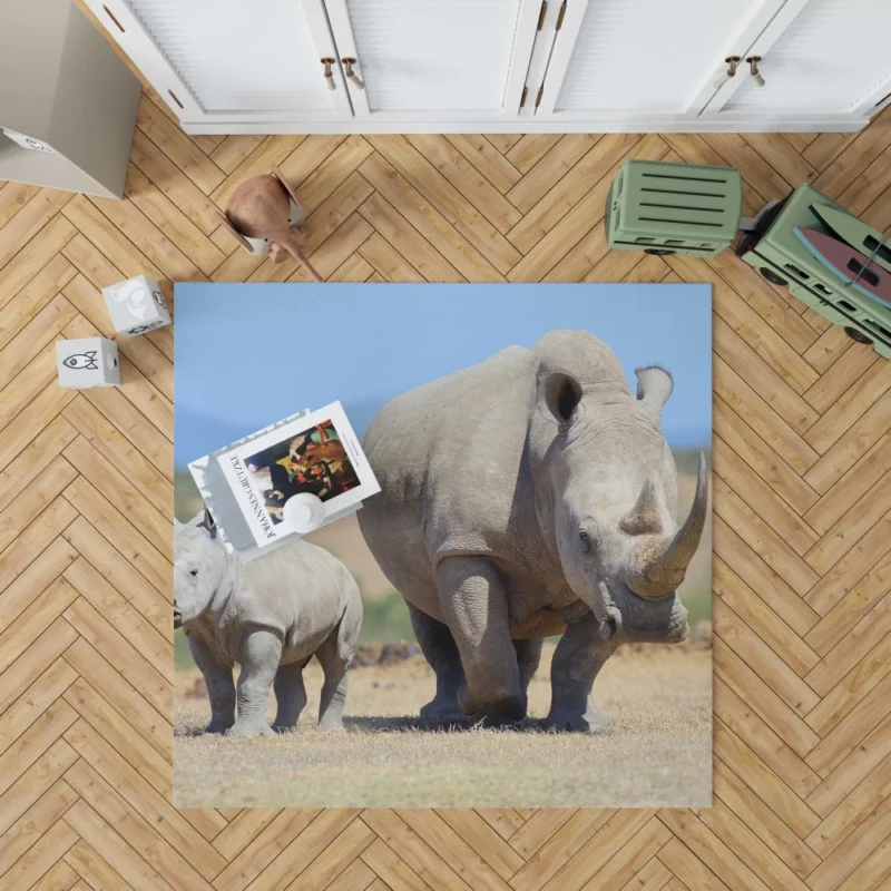 Baby Rhino Playful Adventure Rug