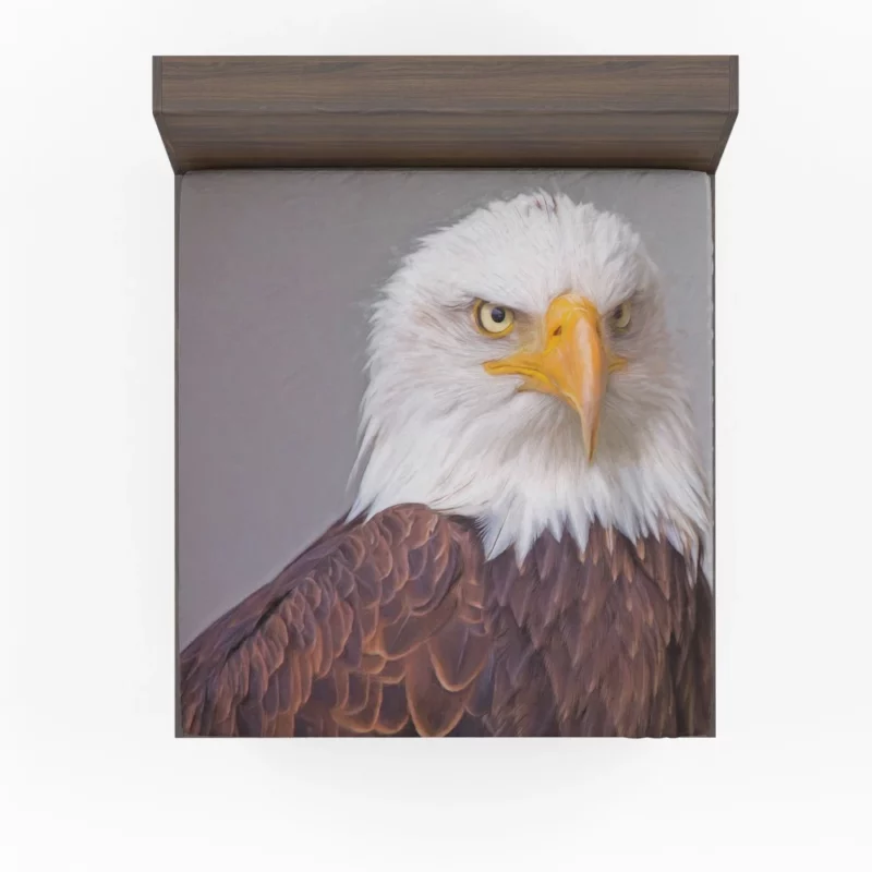 Bald Eagle Skyward Stance Aerial Majesty Fitted Sheet 1