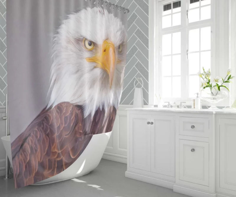 Bald Eagle Skyward Stance Aerial Majesty Shower Curtain 1