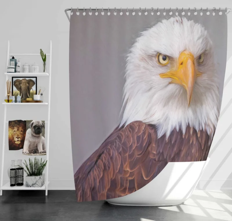 Bald Eagle Skyward Stance Aerial Majesty Shower Curtain