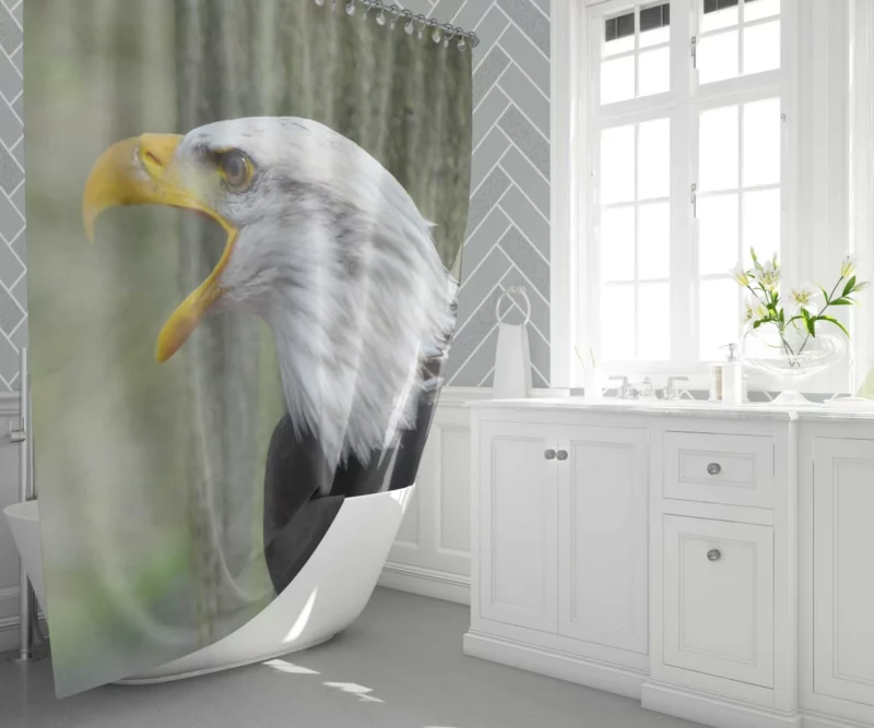 Bald Eagle Soaring Call Majestic Hunter Shower Curtain 1