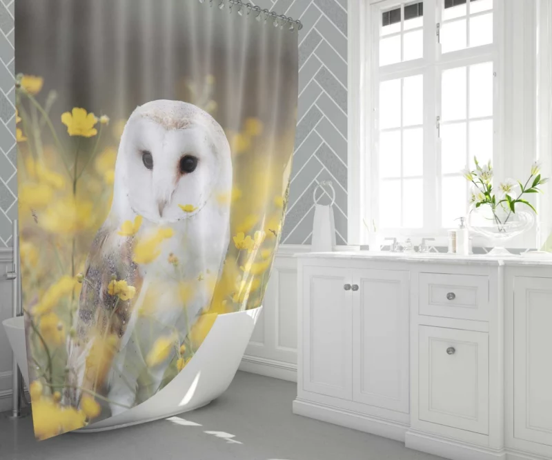 Barn Owl Nocturnal Majesty Silent Stare Shower Curtain 1