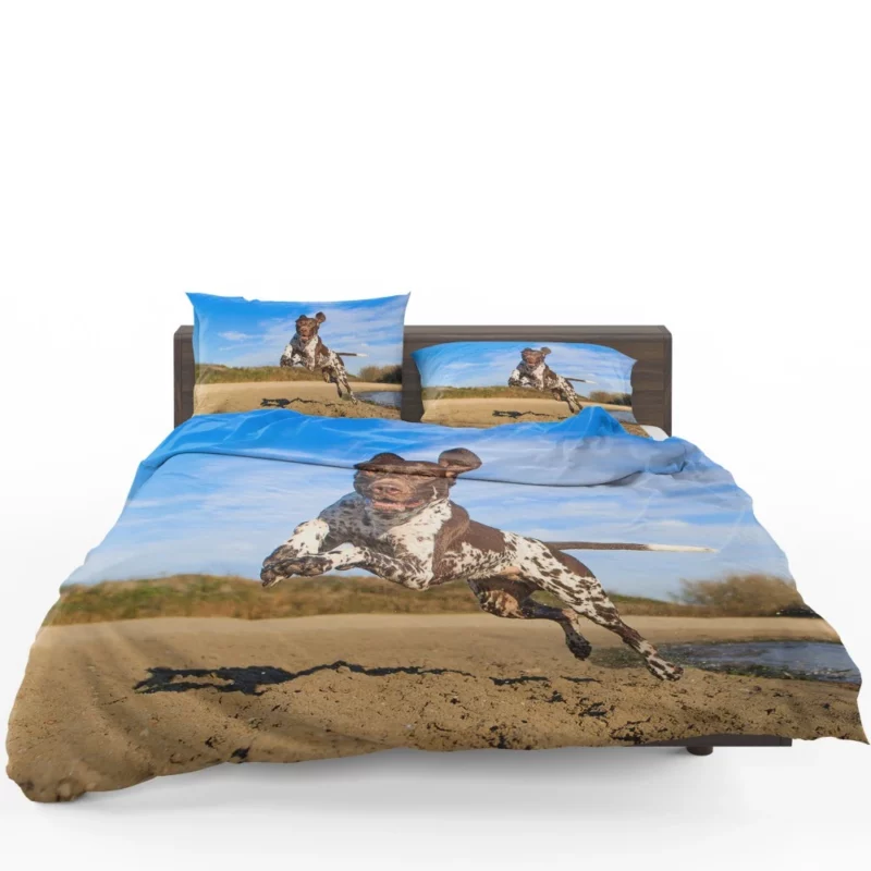 Beach Running German Shorthaired Pointer Bedding Set