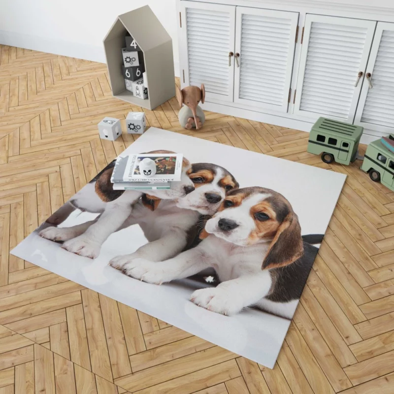 Beagle Curious Eyes Friendly Playfulness Rug 1