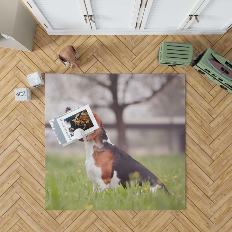 Beagle Ears Playful Canine Curiosity Rug