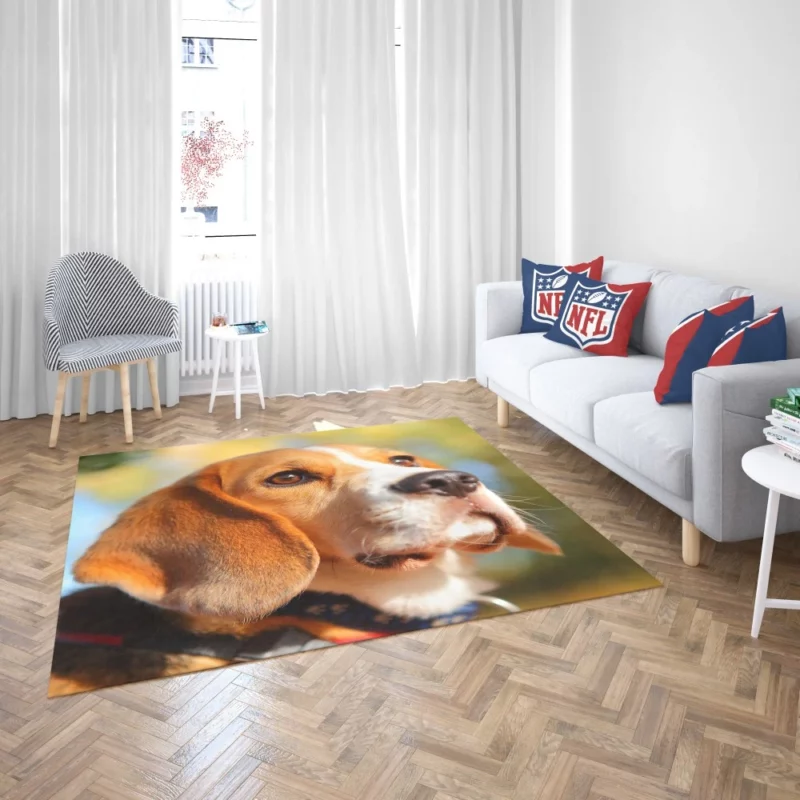 Beagle Muzzle in Focus Canine Persona Rug 2