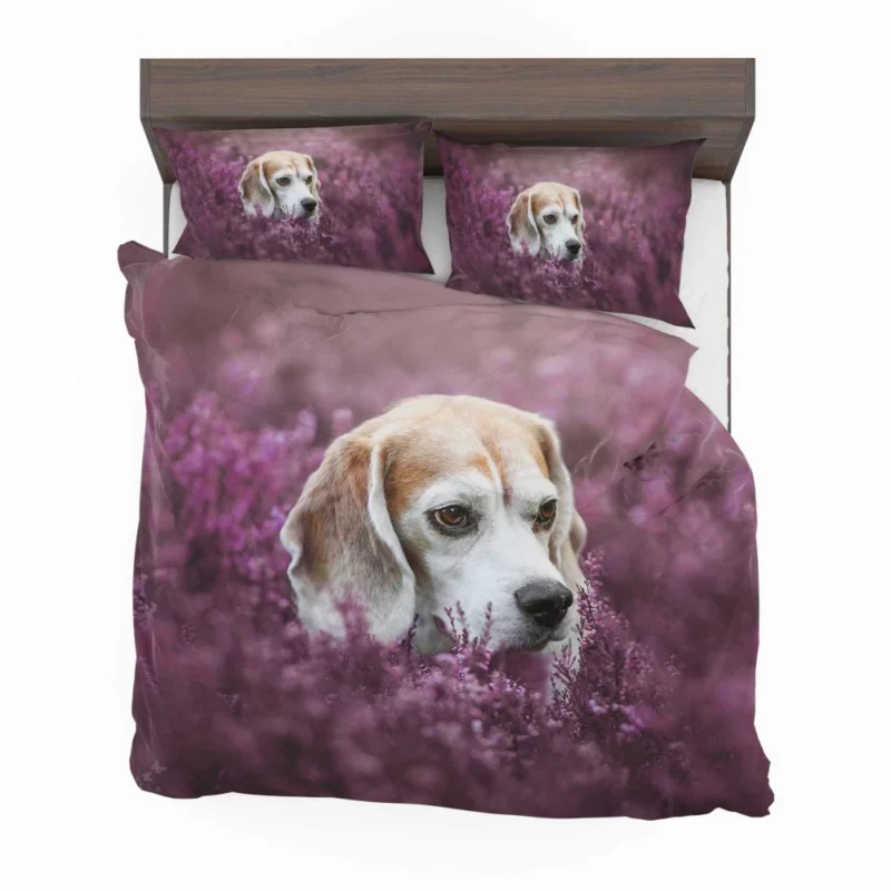 Beagle Purple Serenade Floral Fascination Bedding Set 1