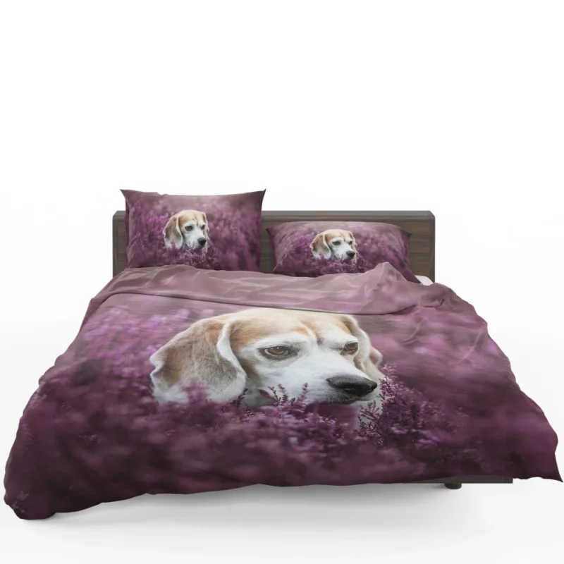 Beagle Purple Serenade Floral Fascination Bedding Set