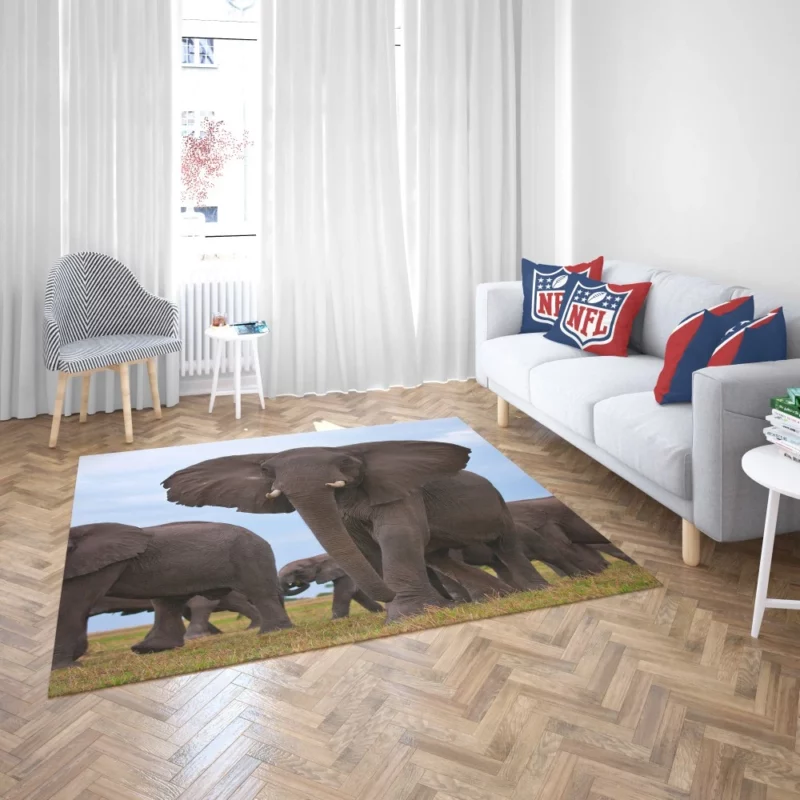 Beautiful Elephants Majestic Herd Rug 2