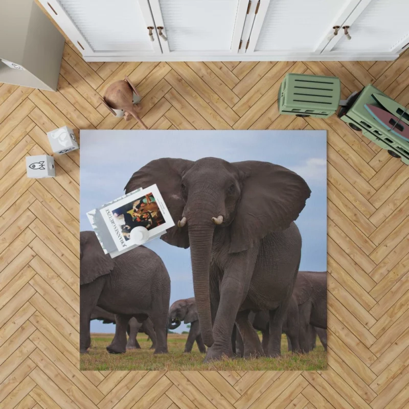 Beautiful Elephants Majestic Herd Rug