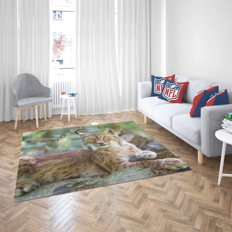 Beautiful Lynx Enigmatic Stare Rug 2