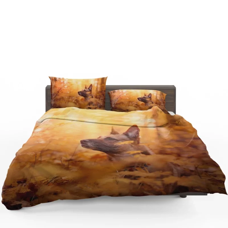 Belgian Malinois in Autumn Furry Elegance Bedding Set