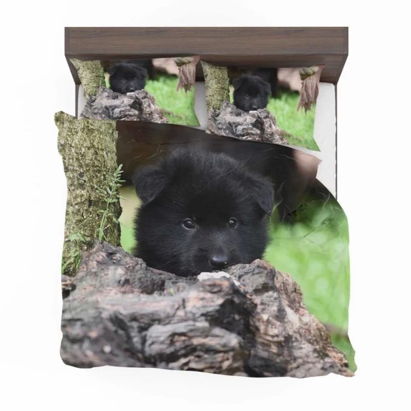 Belgian Shepherd Puppy Curious Innocence Bedding Set 1