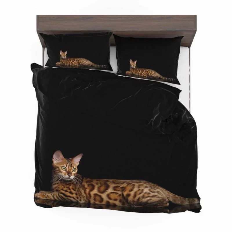 Bengal Cat Reflective Gaze Mysterious Charm Bedding Set 1