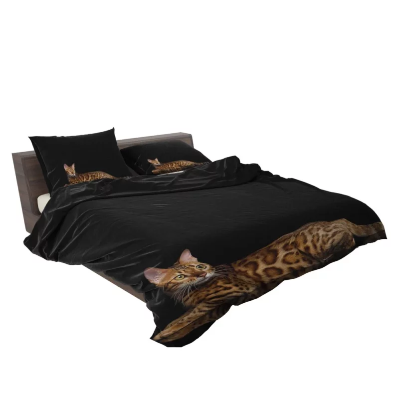 Bengal Cat Reflective Gaze Mysterious Charm Bedding Set 2