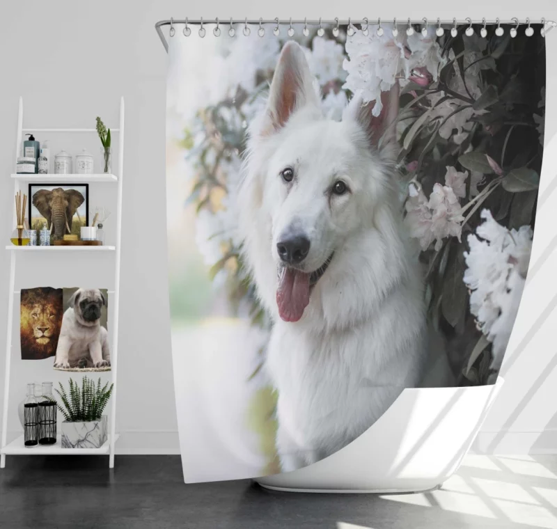 Berger Blanc Suisse in Depth Shower Curtain