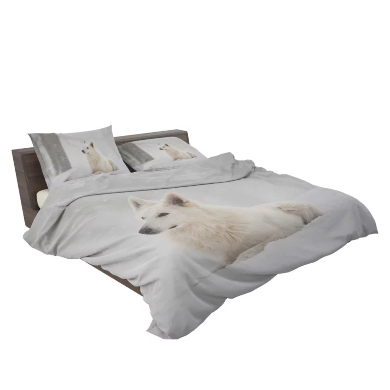 Berger Blanc Suisse in Snowfall Grace Bedding Set 2